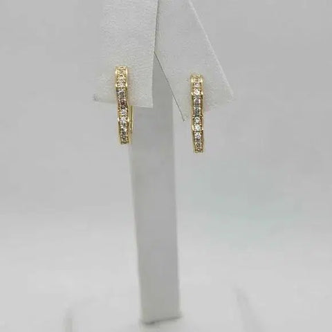 Brand New Brazilian 18k Gold Filled Heart Earrings