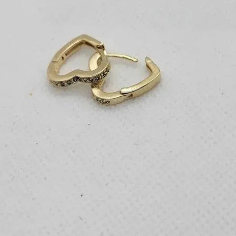 Brand New Brazilian 18k Gold Filled Heart Earrings