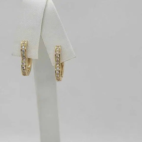 Brand New Brazilian 18k Gold Filled Heart Earrings