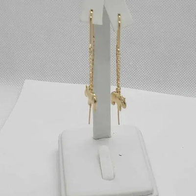 Brand New Brazilian 18k Gold Filled Dangle Elephant Earrings