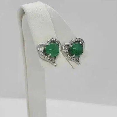 Brand New Heart jade Earrings