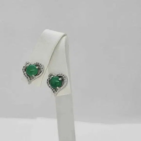 Brand New Heart jade Earrings