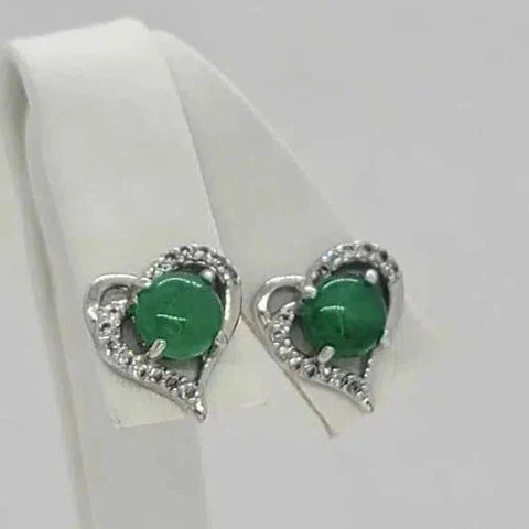 Brand New Heart jade Earrings