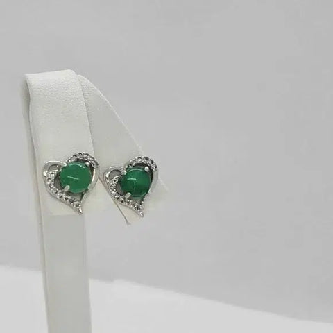 Brand New Heart jade Earrings