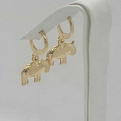 Brand New Brazilian 18k Gold Filled Elephants Earrings