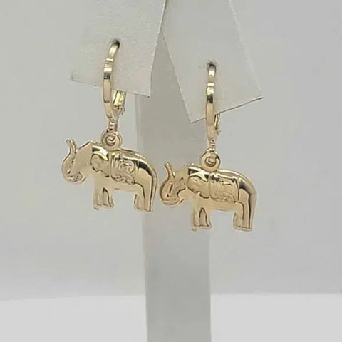 Brand New Brazilian 18k Gold Filled Elephants Earrings