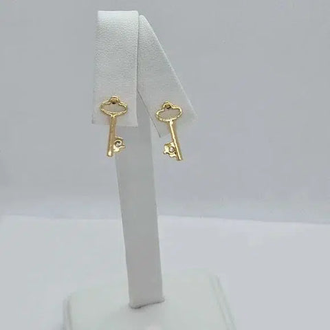 Brand New Brazilian 18k Gold Filled Key Earrings