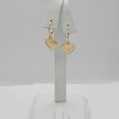 Brand New  Brazilian 18k gold filled Double hearts  Earrings