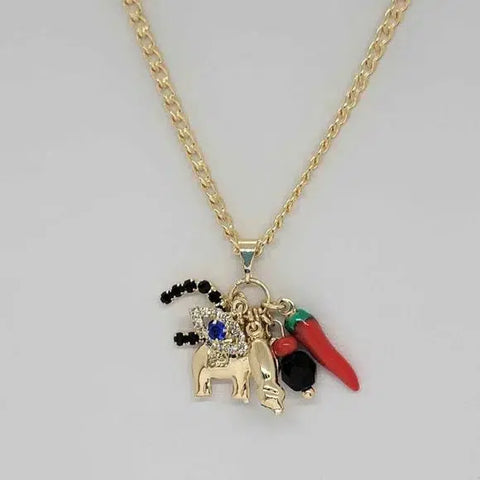 Brand NEW  Brazilian 18k Gold Filled Lucky Charms Necklace