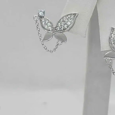 Brand New Sterling Silver 925 Butterfly Earrings