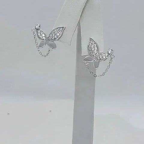 Brand New Sterling Silver 925 Butterfly Earrings