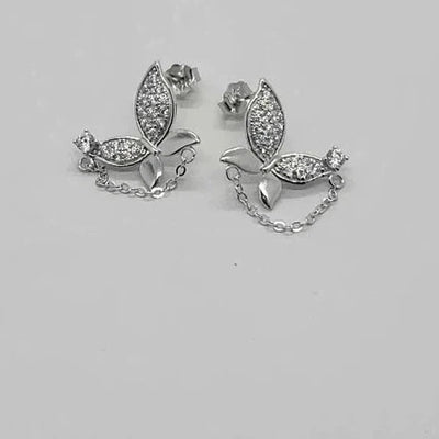 Brand New Sterling Silver 925 Butterfly Earrings