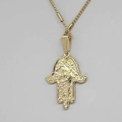 Brand New Brazilian 18k Gold Filled Hamsa with Red evil eye Necklace