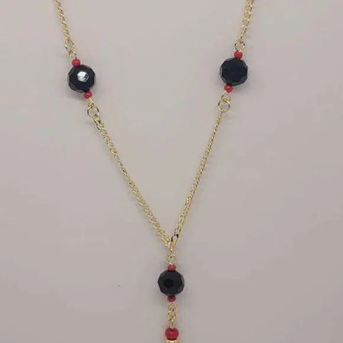 Brand New Brazilian 18k Gold Filled Azabaches Necklace