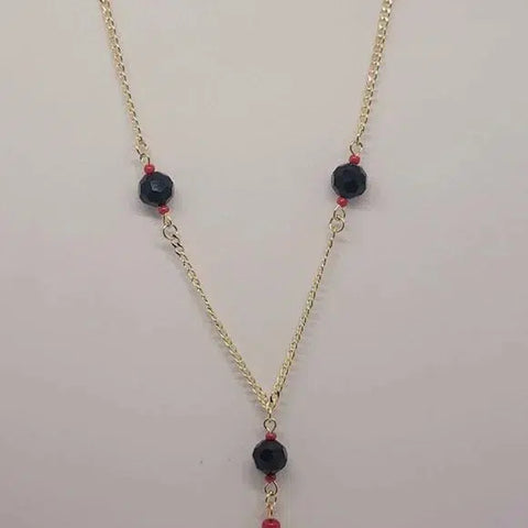 Brand New Brazilian 18k Gold Filled Azabaches Necklace