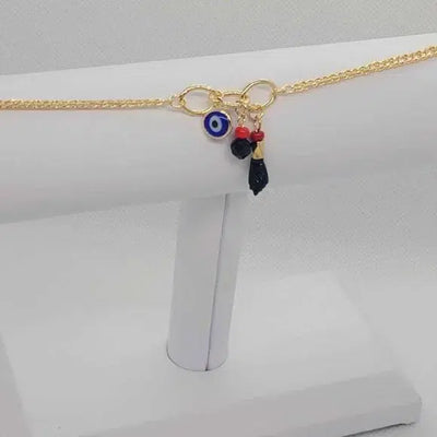 Brand New Brazilian 18k Gold Filled Evil Eye Figa Hand Anklet