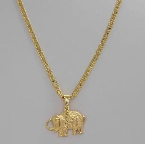 Brand New Brazilian 18k Gold Filled Elephant Necklace