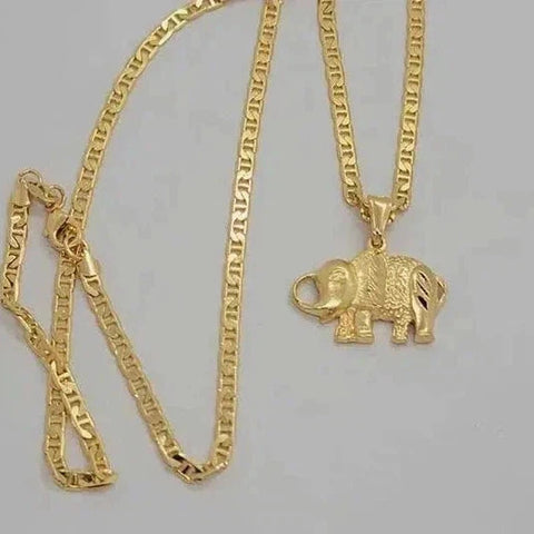 Brand New Brazilian 18k Gold Filled Elephant Necklace