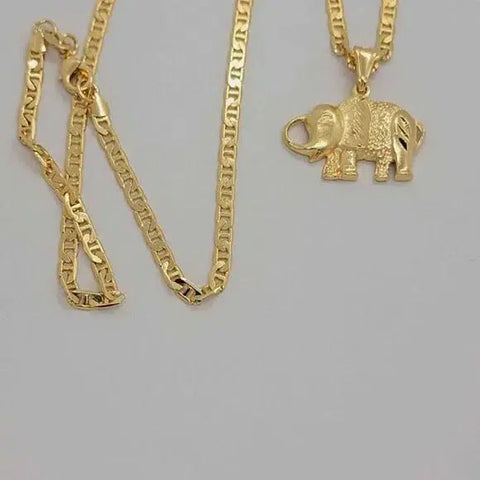 Brand New Brazilian 18k Gold Filled Elephant Necklace