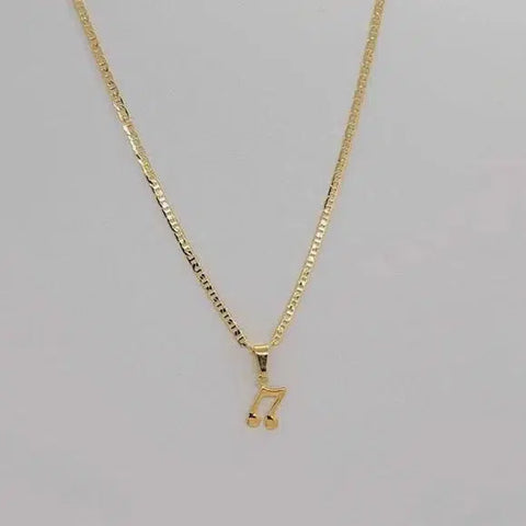 Brand New Brazilian 18k Gold Filled Music Note Necklace  Necklace