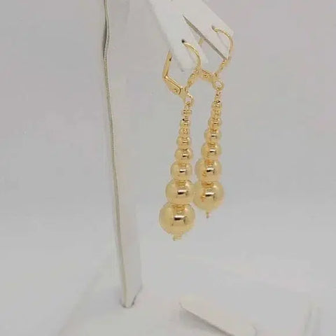 Brand New Brazilian 18k Gold Filled Dangle Multi Round Earrings