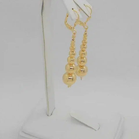 Brand New Brazilian 18k Gold Filled Dangle Multi Round Earrings