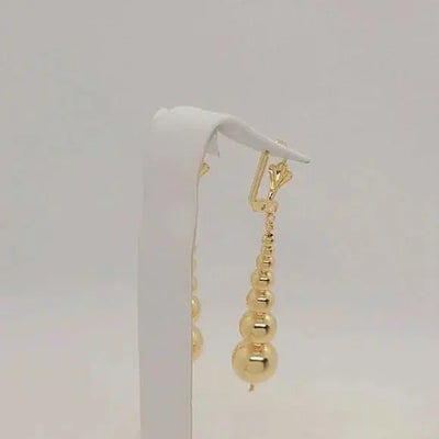 Brand New Brazilian 18k Gold Filled Dangle Multi Round Earrings