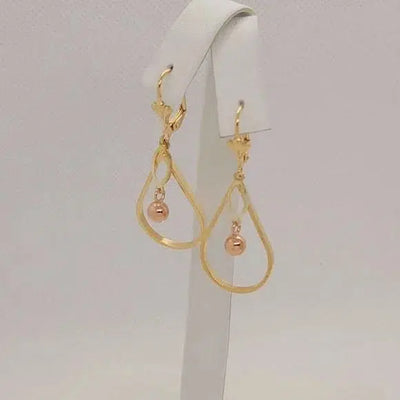 Brand New Brazilian 18k Gold Filled Oval Shaped Earrings