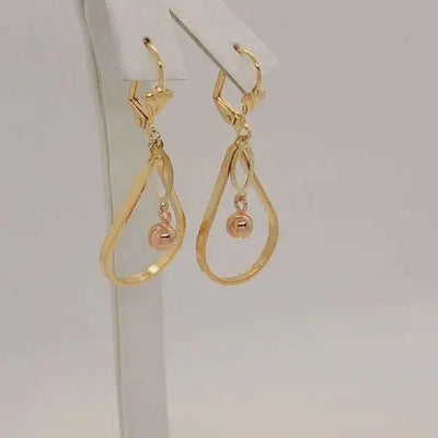 Brand New Brazilian 18k Gold Filled Oval Shaped Earrings