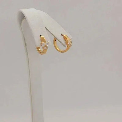 Brand New Brazilian 18k Gold filled with 3 gems Earrings