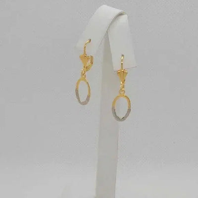 Brand New  Brazilian 18k Gold Filled Earrings  with gold and silver tone