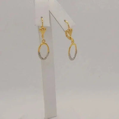 Brand New  Brazilian 18k Gold Filled Earrings  with gold and silver tone