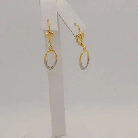 Brand New  Brazilian 18k Gold Filled Earrings  with gold and silver tone