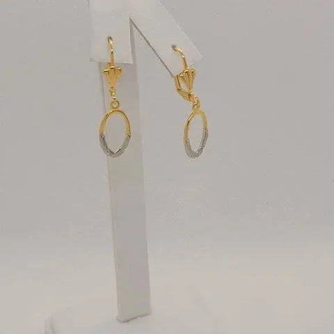 Brand New  Brazilian 18k Gold Filled Earrings  with gold and silver tone