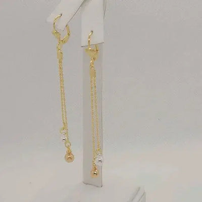 Brand New Brazilian 18k Gold filled Dangle with three tone colors Earrings