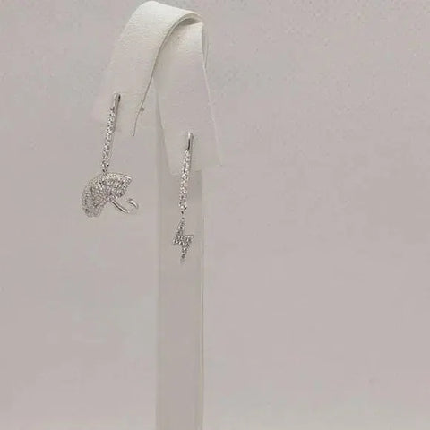 Brand New  Sterling Silver 925 Umbrella & Lightening Earrings