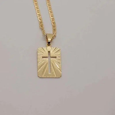 Brand New Brazilian 18k Gold Filled Cross Necklace