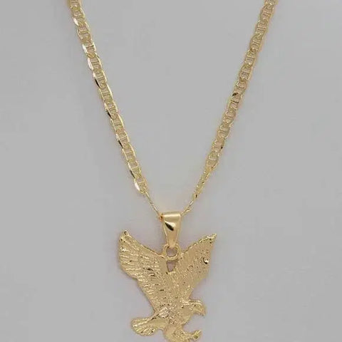 Brand New Brazilian 18k Gold Filled Eagle Necklace