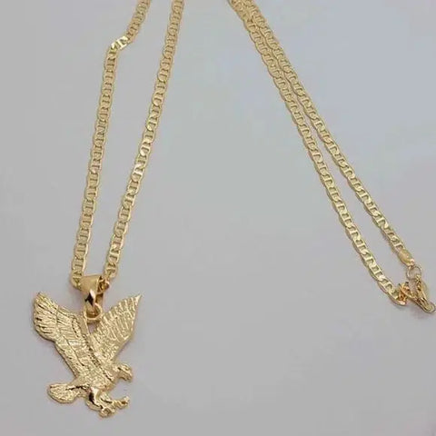 Brand New Brazilian 18k Gold Filled Eagle Necklace