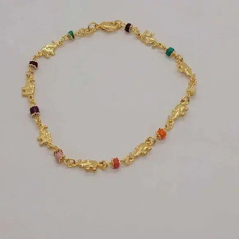 Brand New Brazilian 18k Gold Filled Multi Elephants Anklet