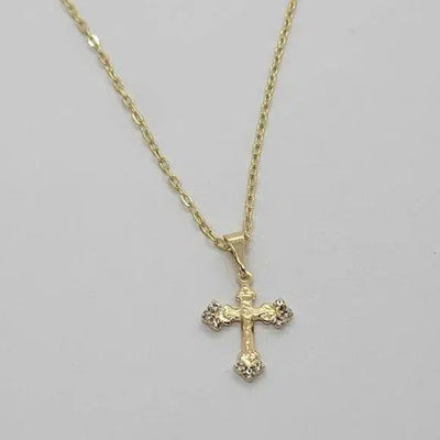 Brand New Brazilian 18k Gold Filled Cross Necklace