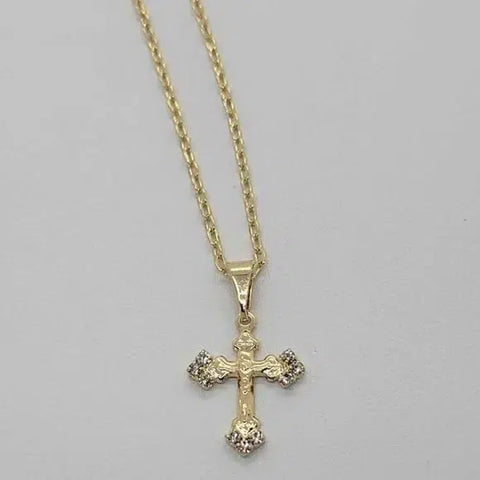 Brand New Brazilian 18k Gold Filled Cross Necklace