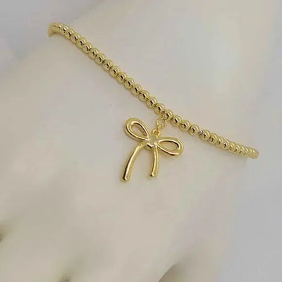 Brand New Brazilian 18k Gold Filled Bow Bracelet