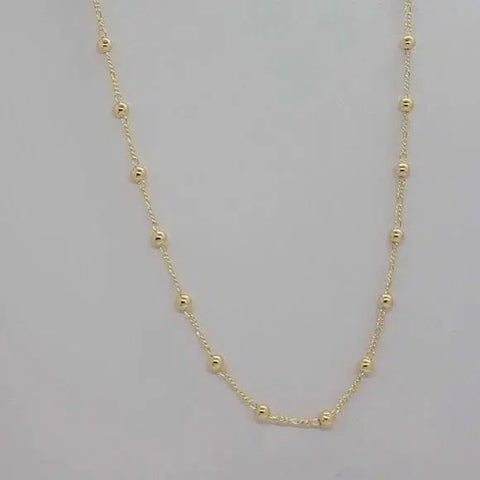 Brand New Brazilian 18k Gold Filled Beaded Necklace