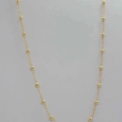 Brand New Brazilian 18k Gold Filled Beaded Necklace