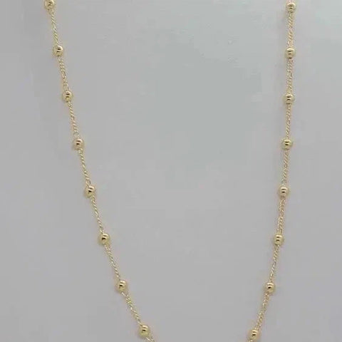 Brand New Brazilian 18k Gold Filled Beaded Necklace