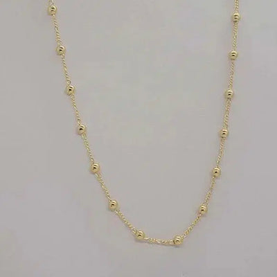 Brand New Brazilian 18k Gold Filled Beaded Necklace