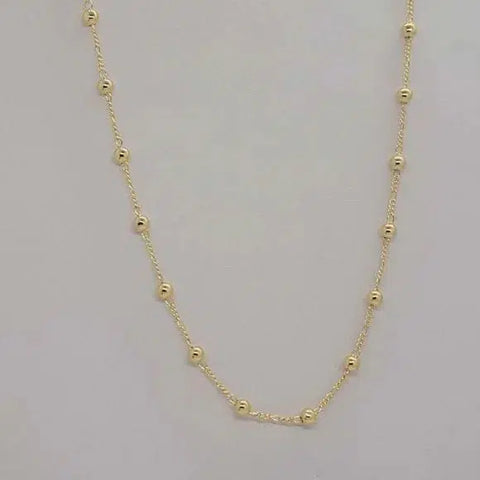 Brand New Brazilian 18k Gold Filled Beaded Necklace