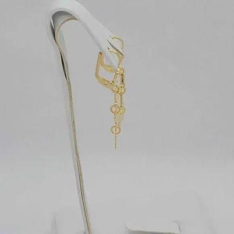 Brand New Brazilian 18k Gold Filled 3 Butterfly Earrings  Dangle