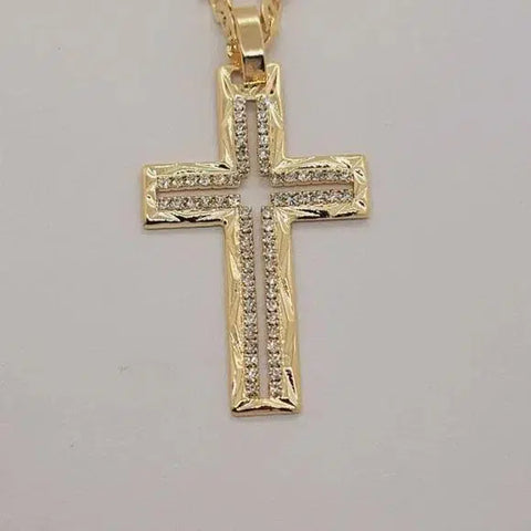 Brand New Brazilian 18k Gold Filled Cross Necklace